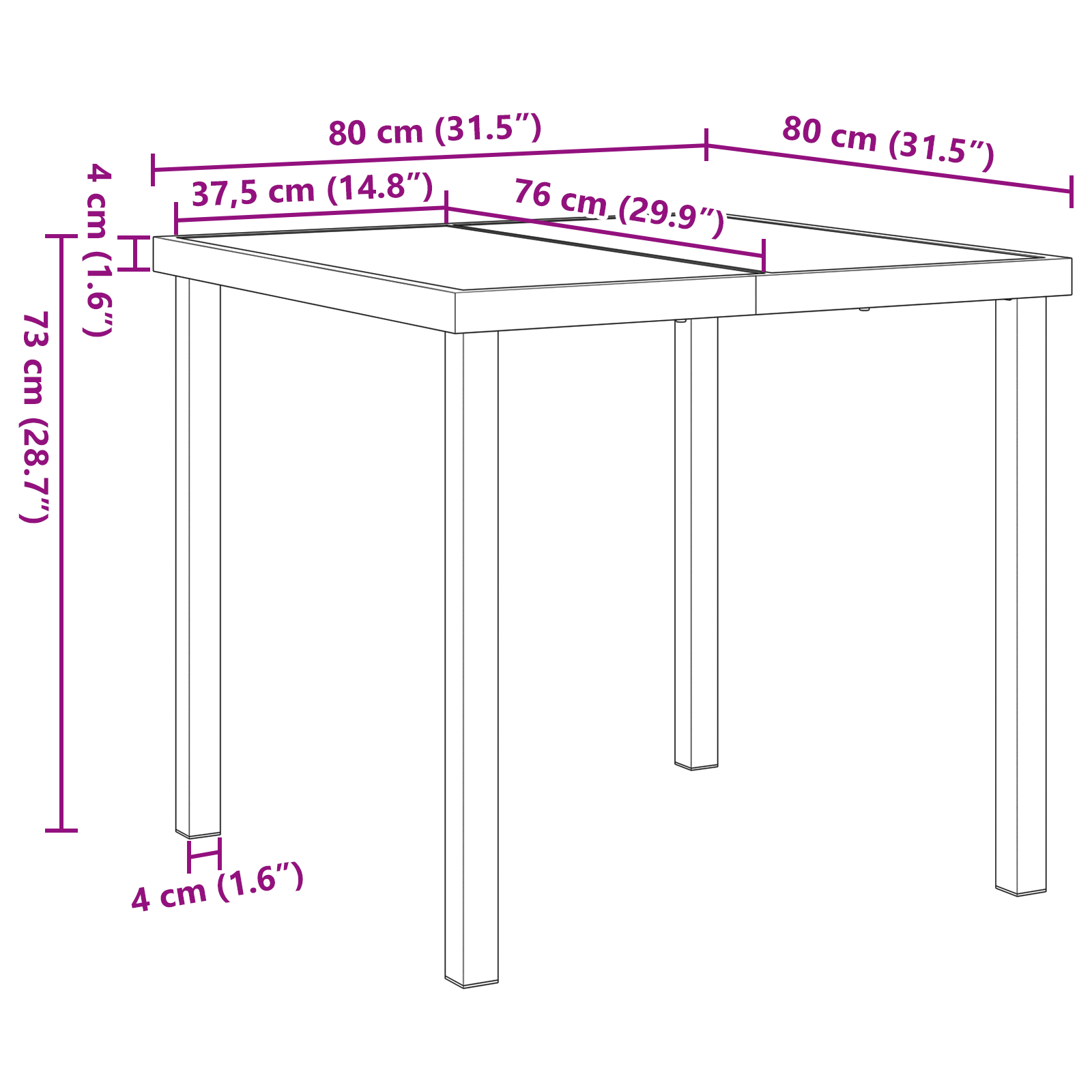 Set de dining pentru grădină  5 piese cu perne maro poli-ratan, Masă de grădină  neagră 80x80x73 cm sticlă securizată GartenMobel Dekor