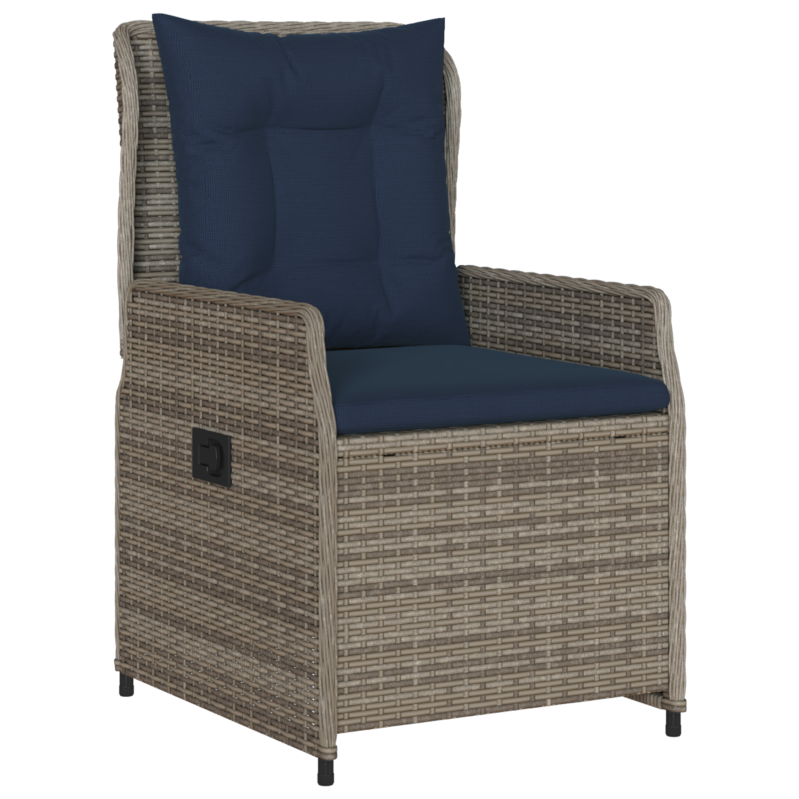 Set de 5 Piese pentru Masă de Grădină Gri din Rattan Poly GartenMobel Dekor