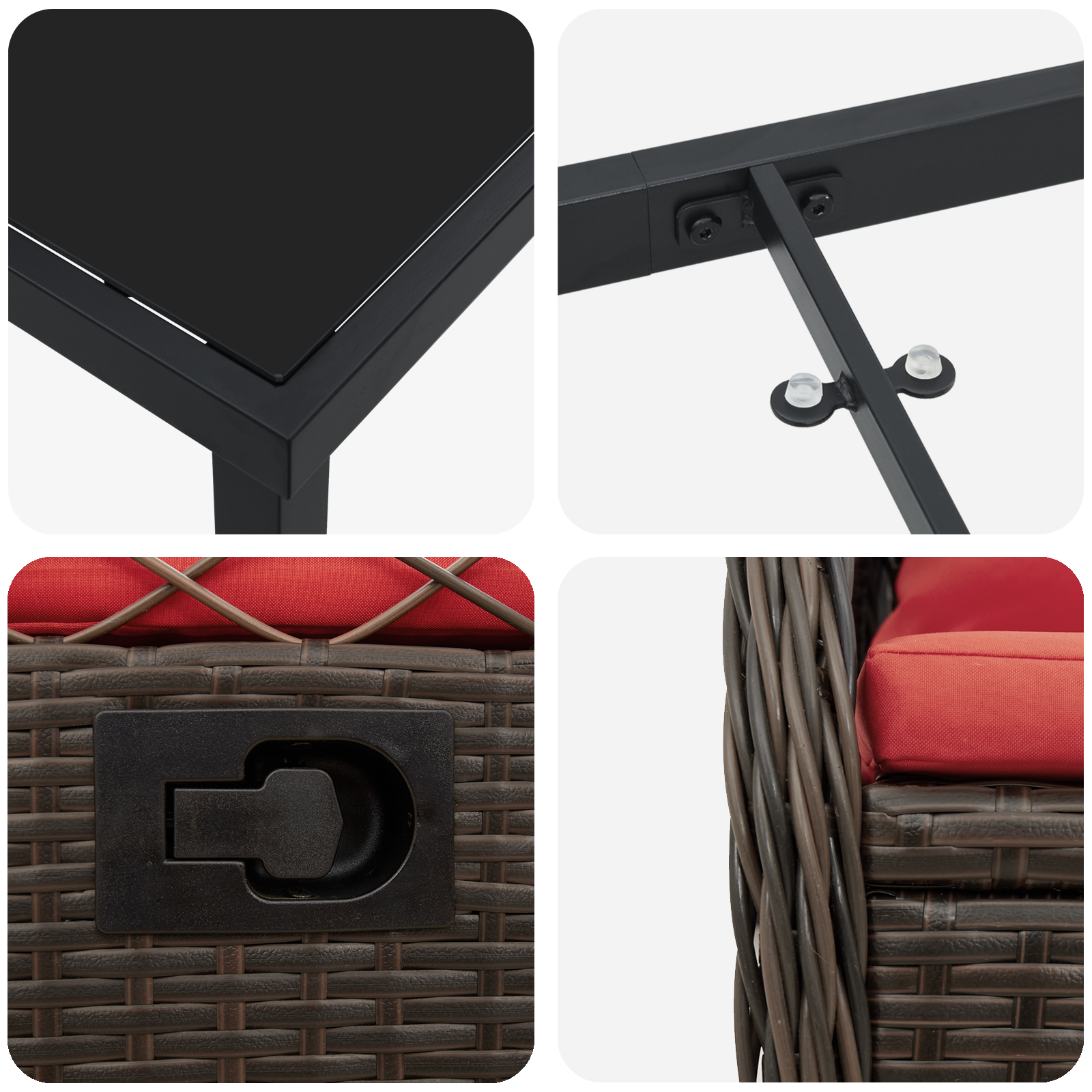 Set de Dining de Grădină 7 Piese Maro Poliratan GartenMobel Dekor