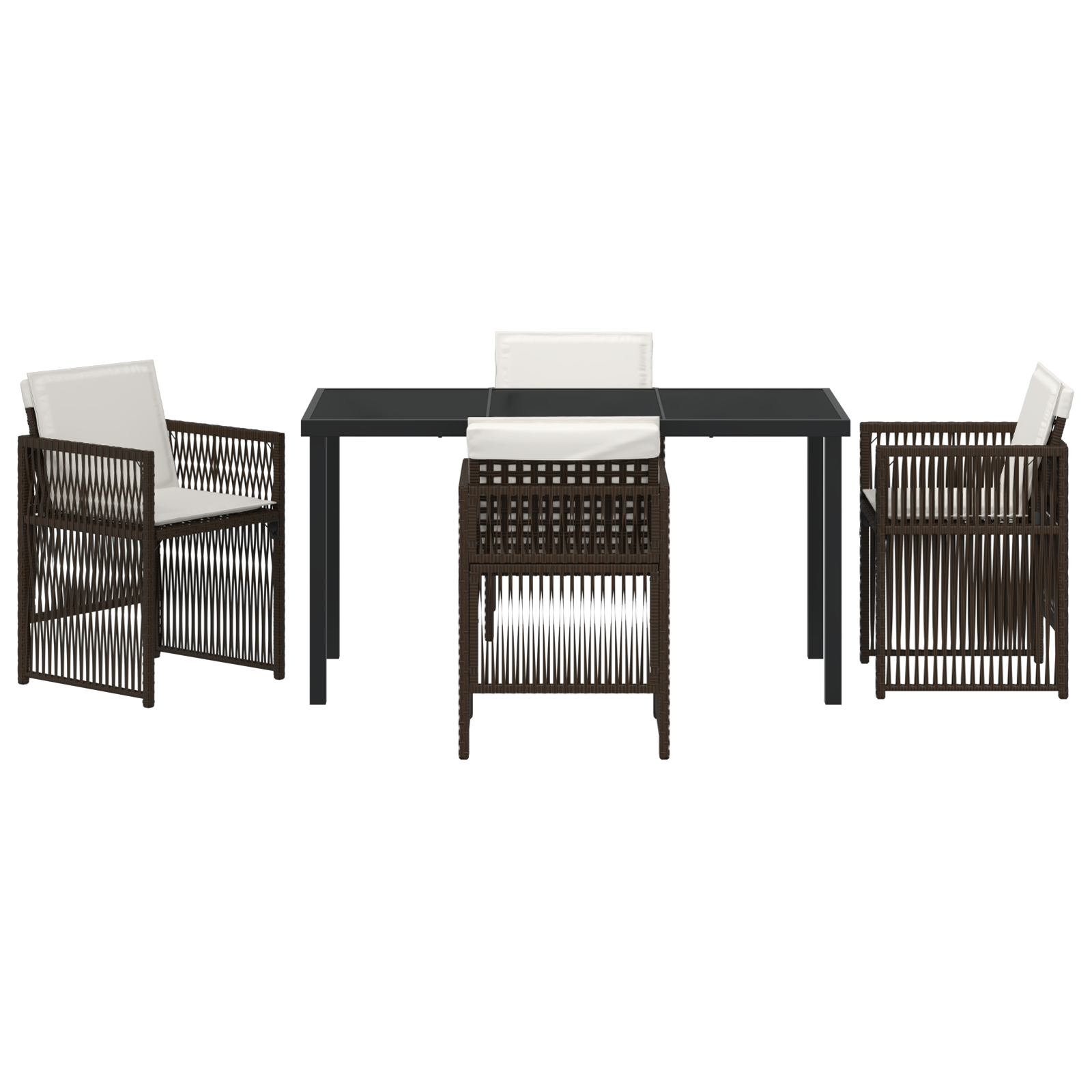 Set de dining pentru grădină cu 5 piese și perne Maro Ratan Poli GartenMobel Dekor