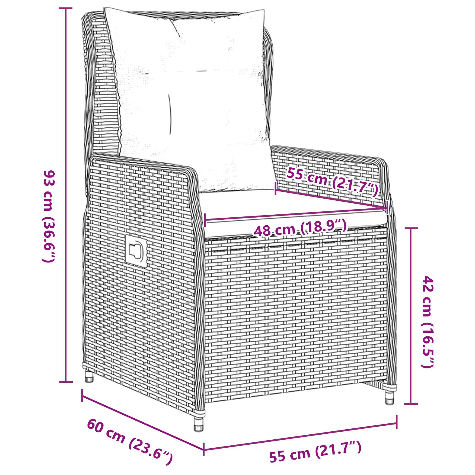 Set masa de grădină 7 piese Maro Rattan Sintetic GartenMobel Dekor