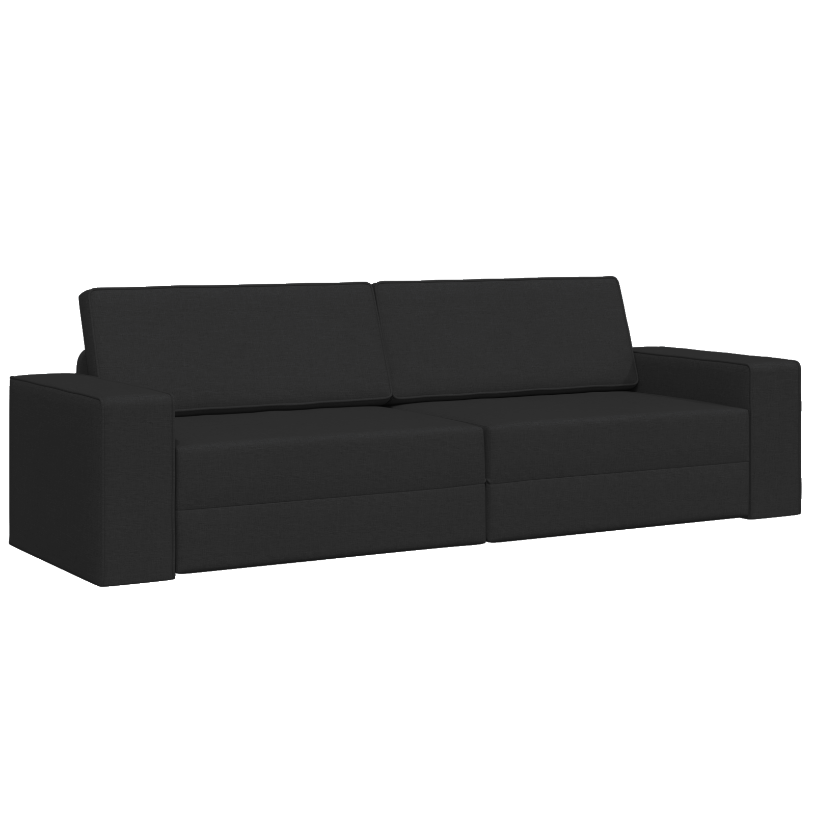 Canapea Pat 2-in-1 Neagră 245x150x60.5 cm Țesătură GartenMobel Dekor