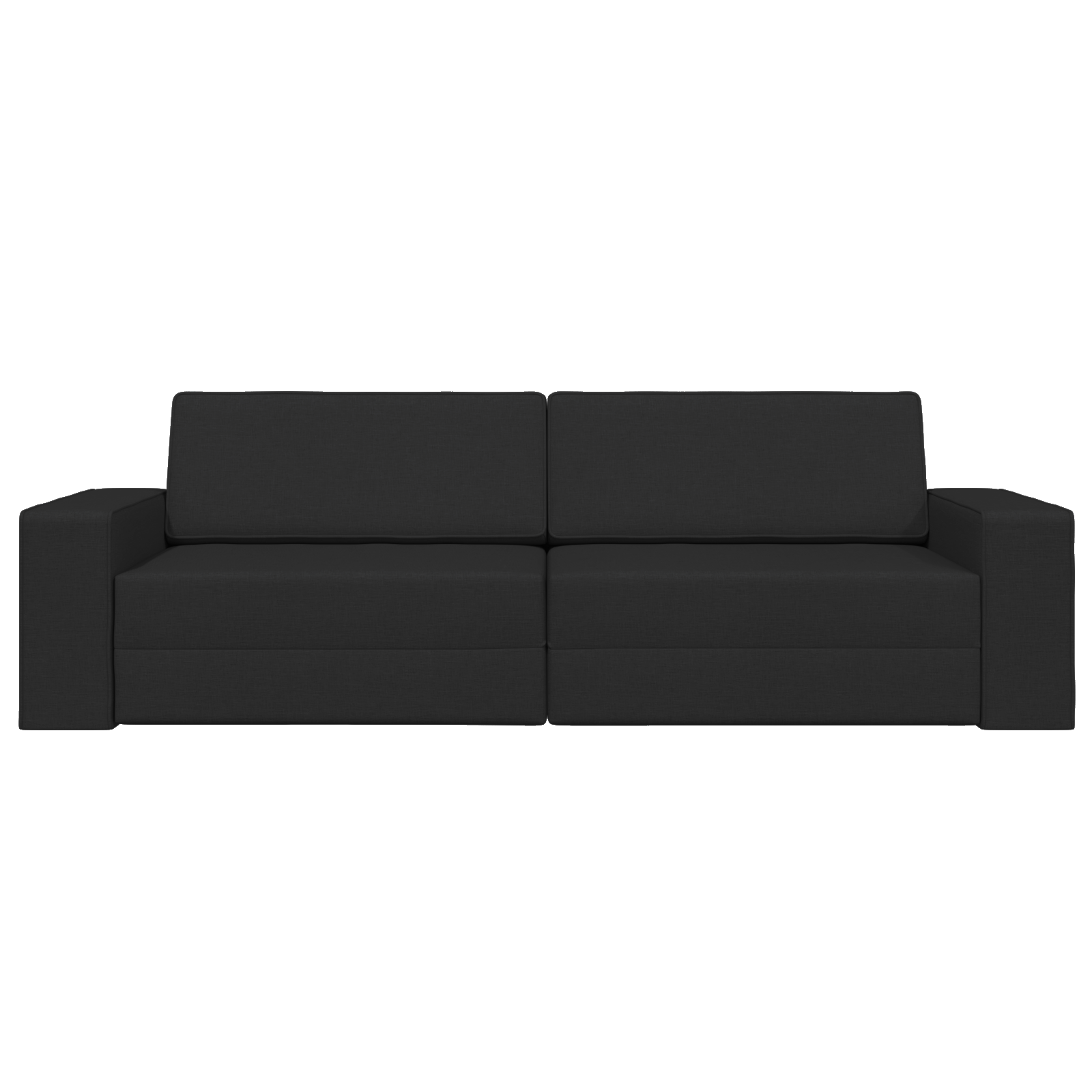 Canapea Pat 2-in-1 Neagră 245x150x60.5 cm Țesătură GartenMobel Dekor