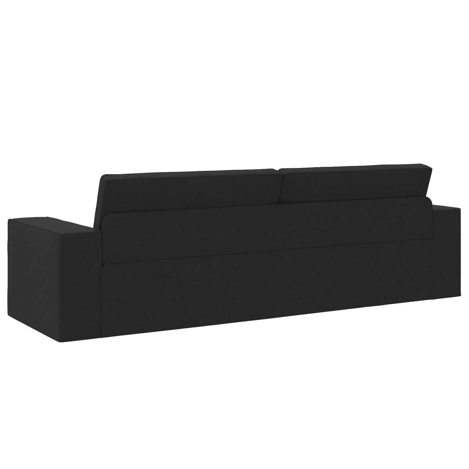 Canapea Pat 2-in-1 Neagră 245x150x60.5 cm Țesătură GartenMobel Dekor