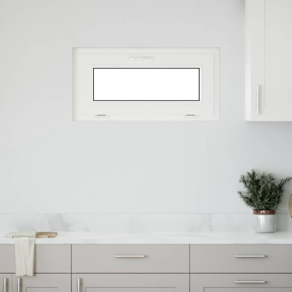 Fereastră de subsol „RISOR” 80x40 cm înclinat 3 geam alb GartenMobel Dekor