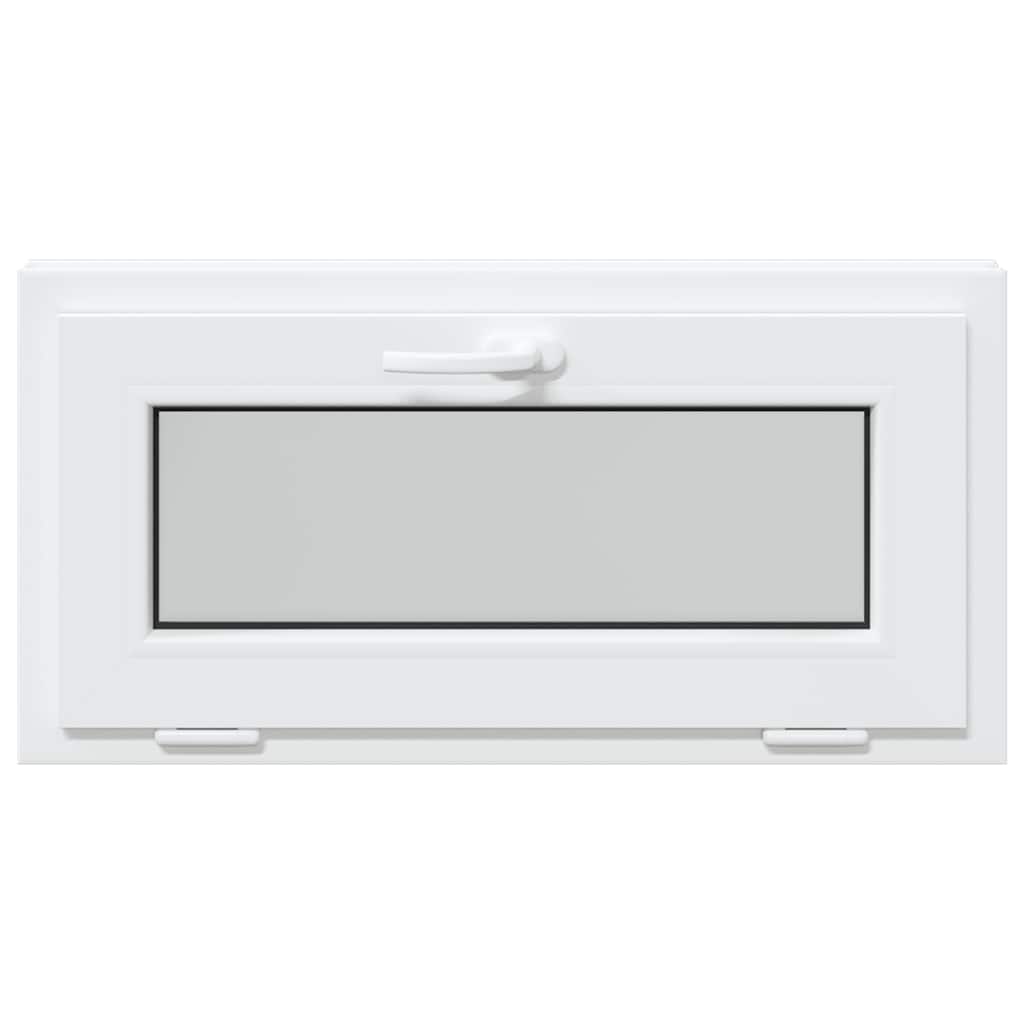 Fereastră de subsol „RISOR” 80x40 cm înclinat 3 geam alb GartenMobel Dekor