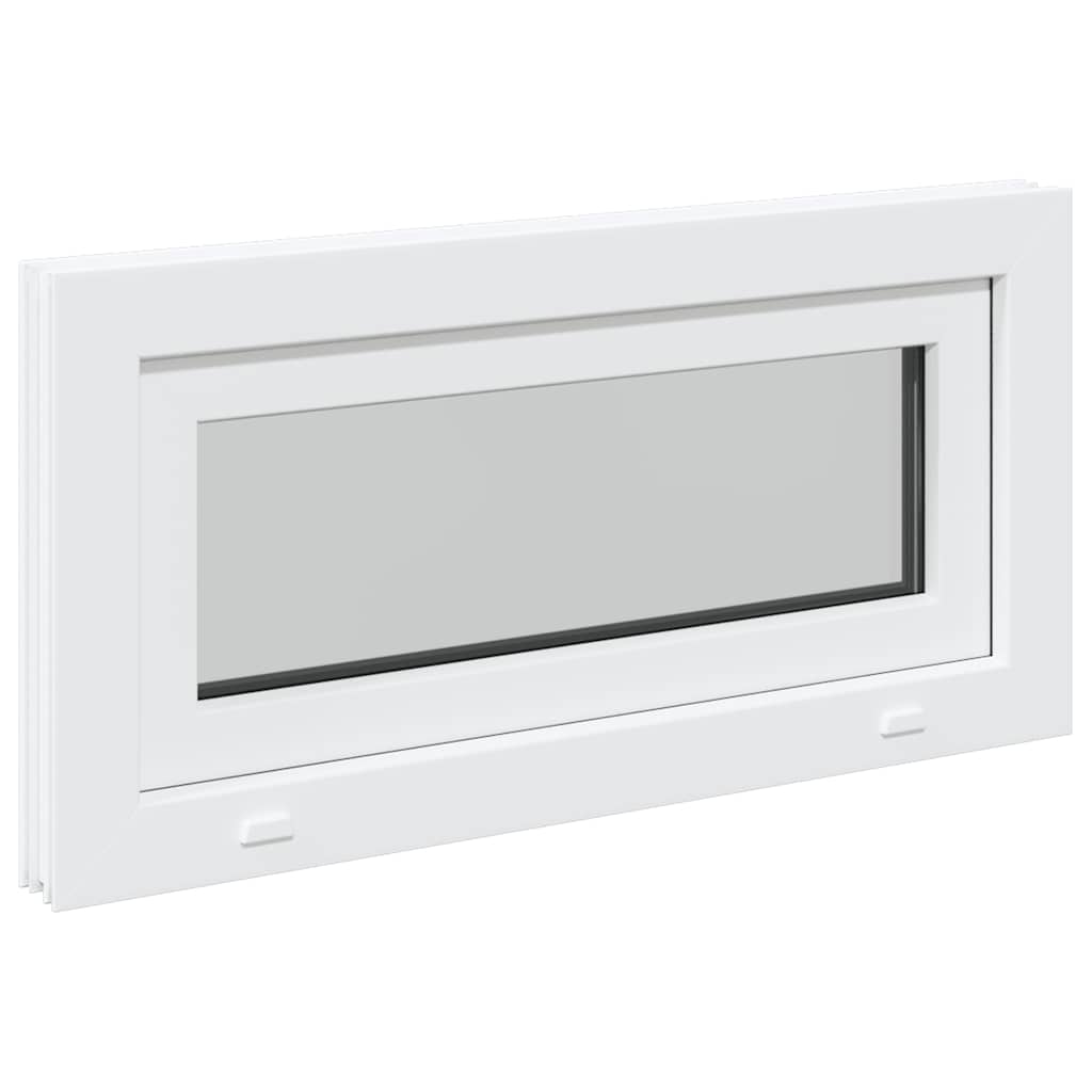 Fereastră de subsol „RISOR” 80x40 cm înclinat 3 geam alb GartenMobel Dekor