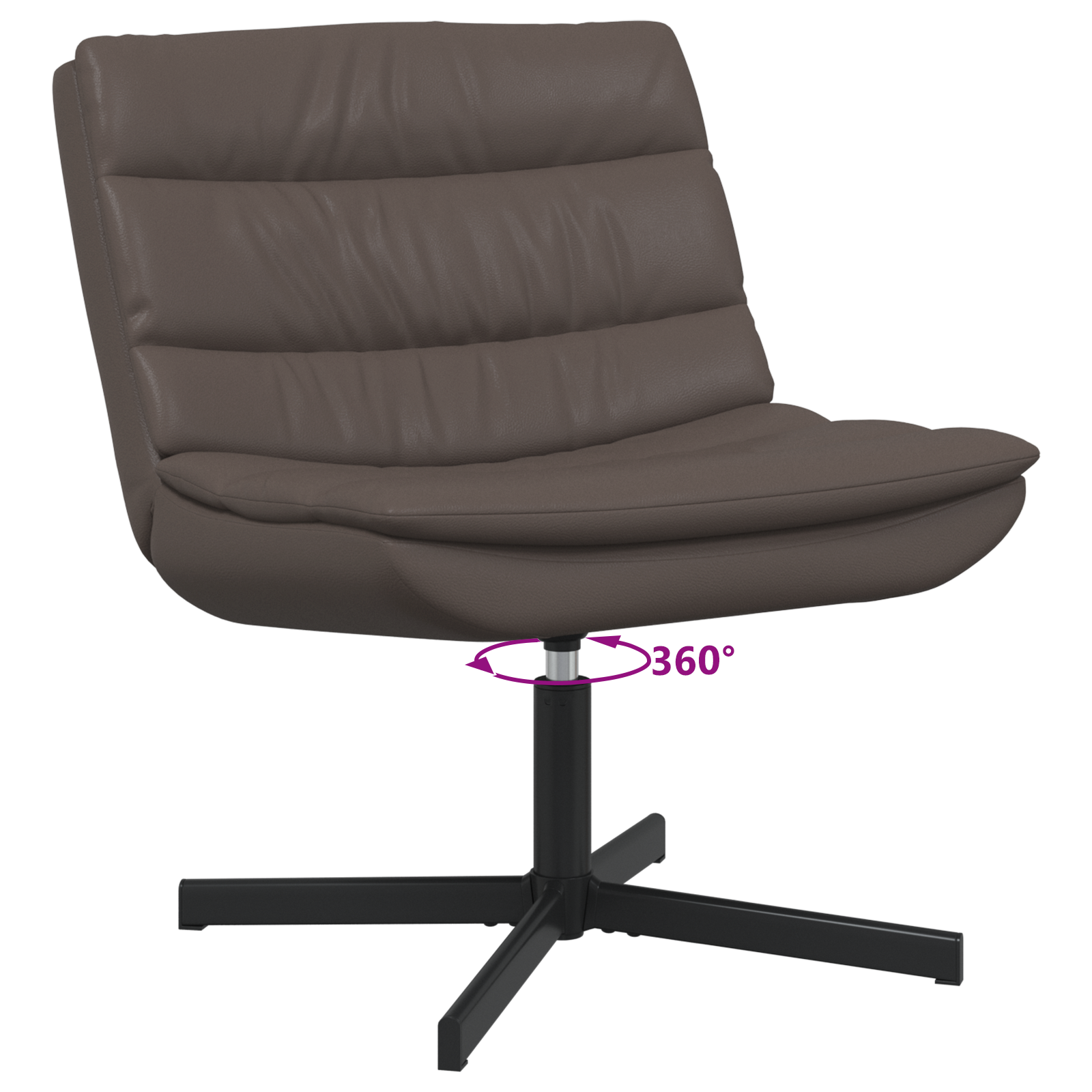 Scaun Pivotant Maro Chocolate Piele artificială Mediu Ergonomic GartenMobel Dekor