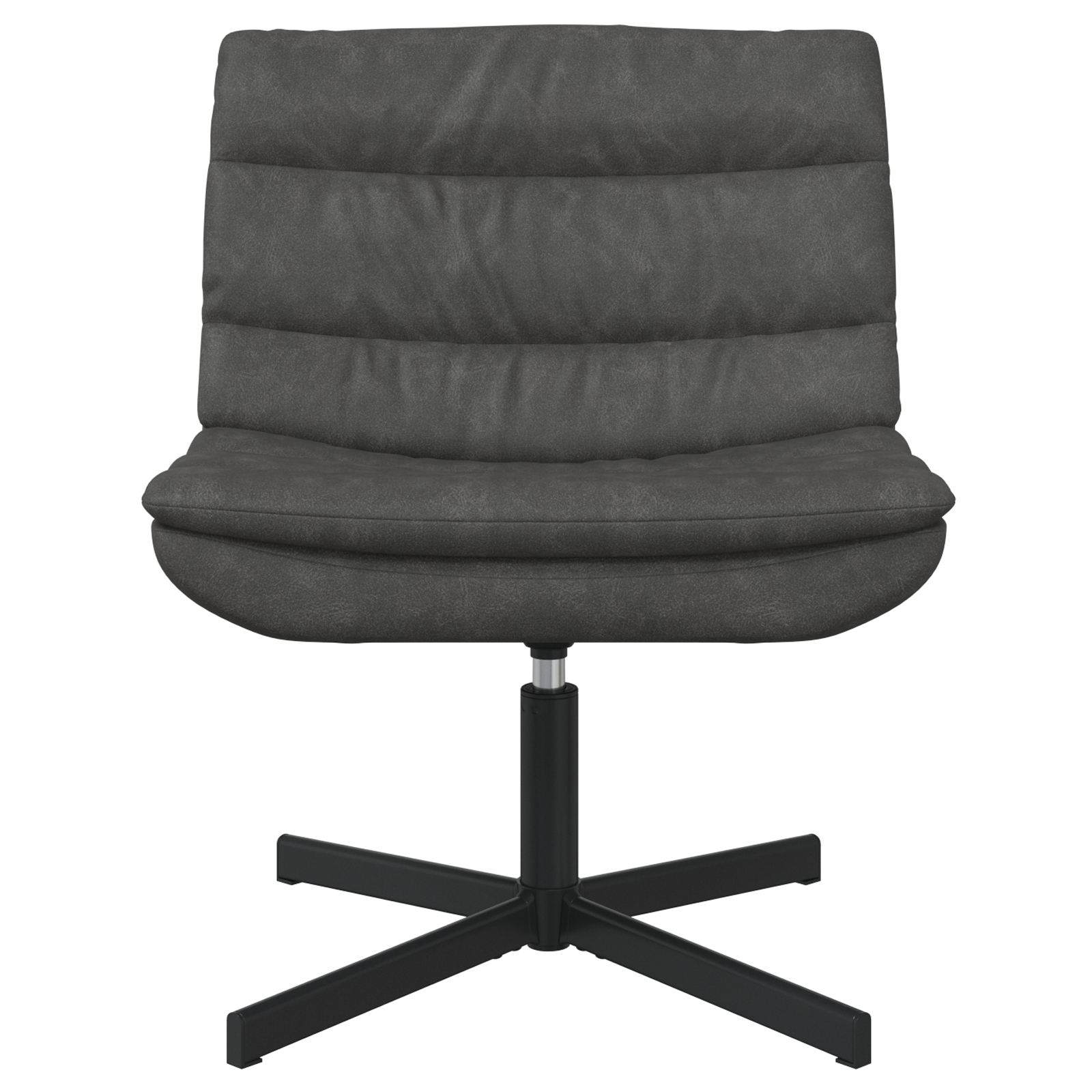 Scaun Rotativ Negru Jet Poliester, Metal Standard Rotativ GartenMobel Dekor