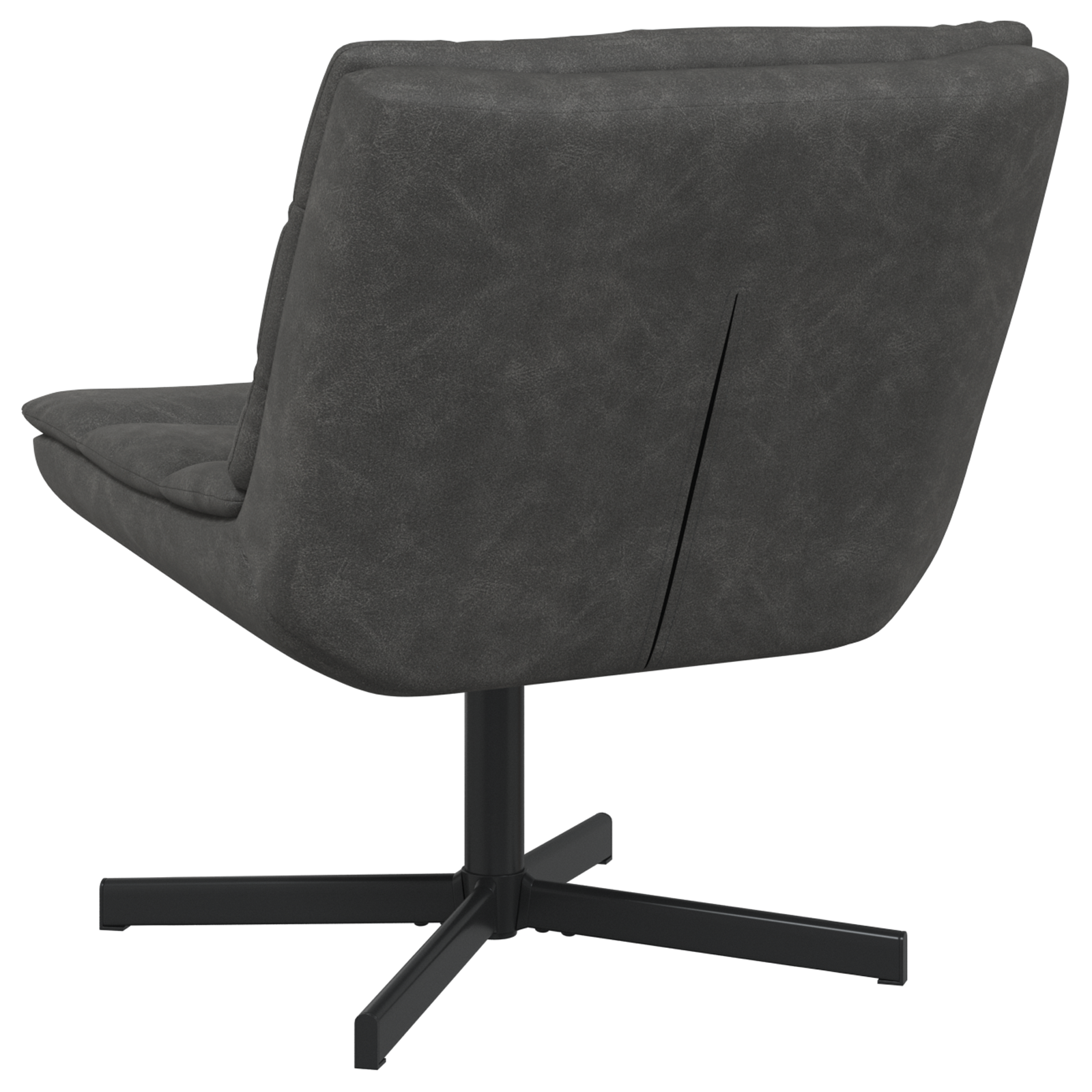 Scaun Rotativ Negru Jet Poliester, Metal Standard Rotativ GartenMobel Dekor
