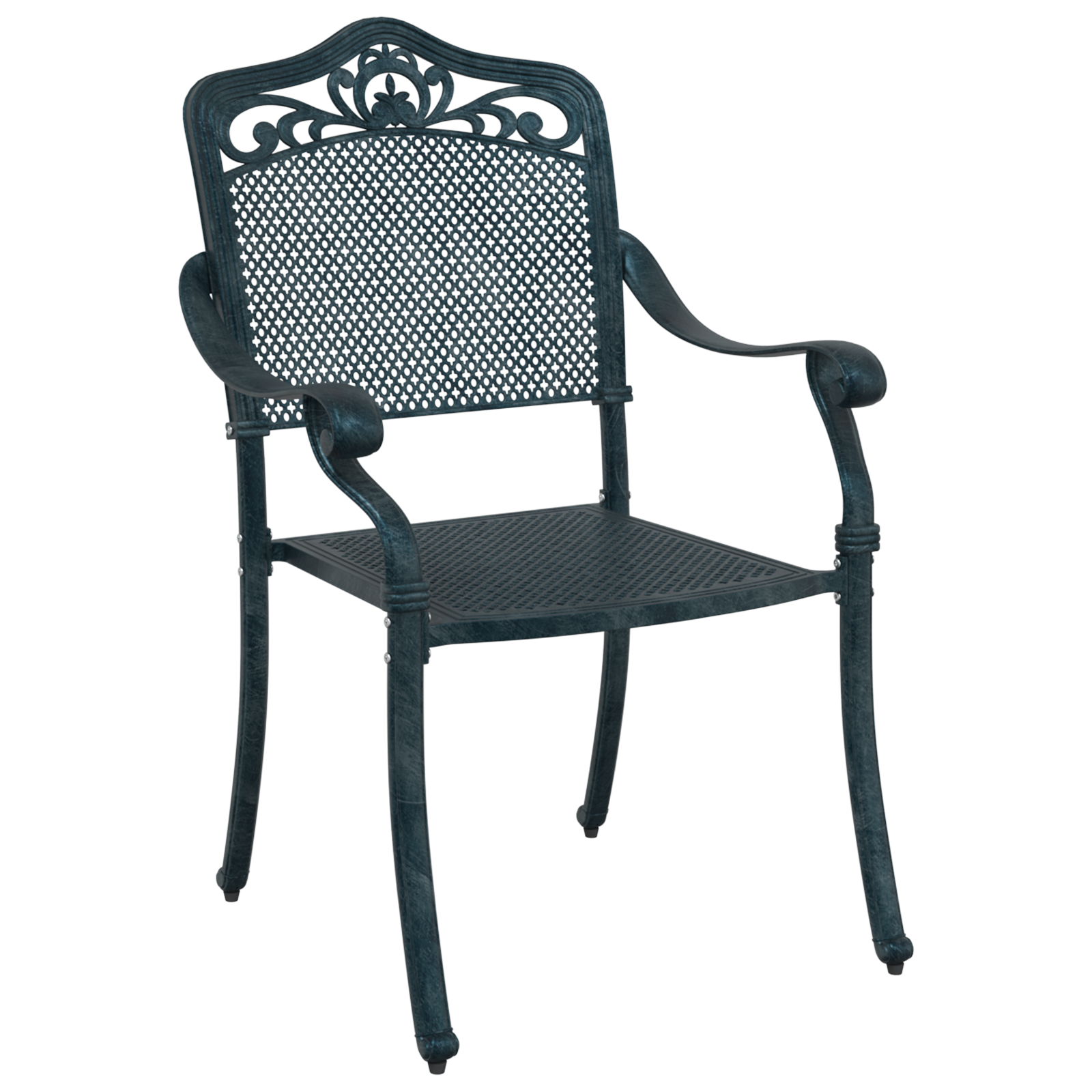 Set scaune de grădină, 2 buc., verde, aluminiu turnat GartenMobel Dekor