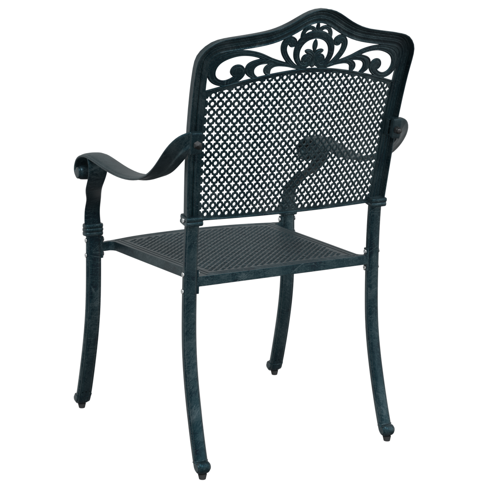 Set scaune de grădină, 2 buc., verde, aluminiu turnat GartenMobel Dekor