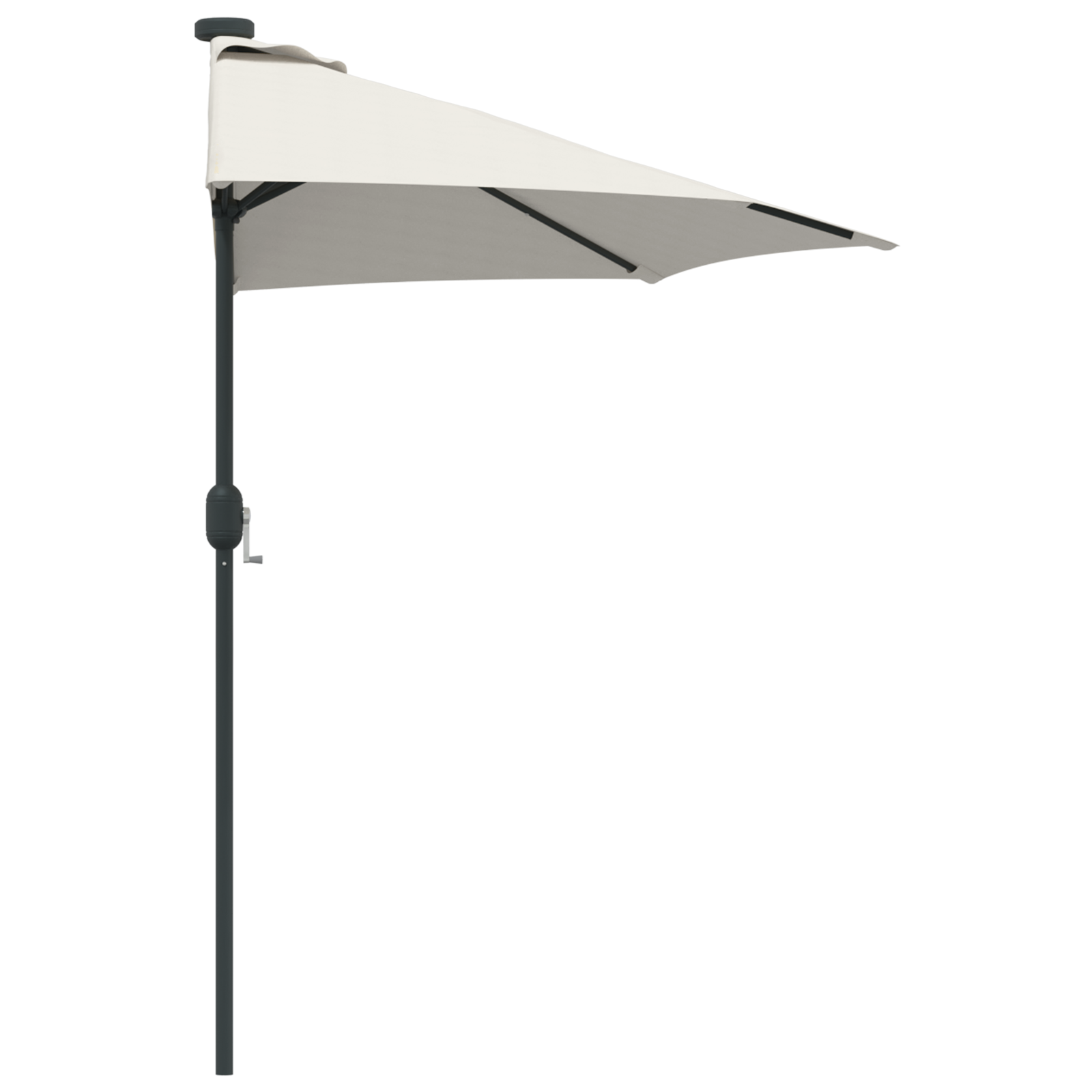 Umbrela de grădină Half cu suport din aluminiu Bej 294 cm GartenMobel Dekor