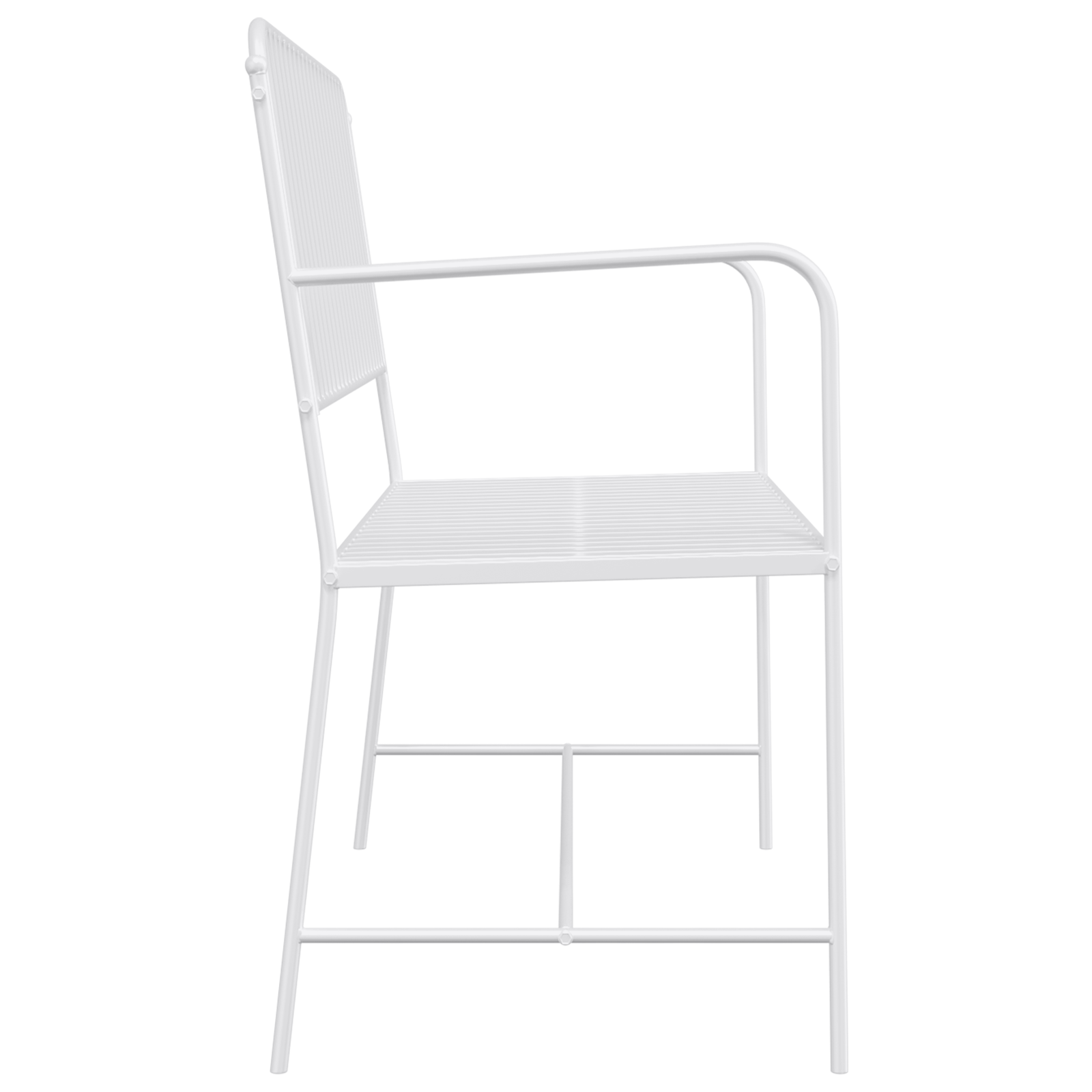 Bancă Alb Metal 103.5 x 51.5 x 90 cm Durabil Bancă de exterior GartenMobel Dekor