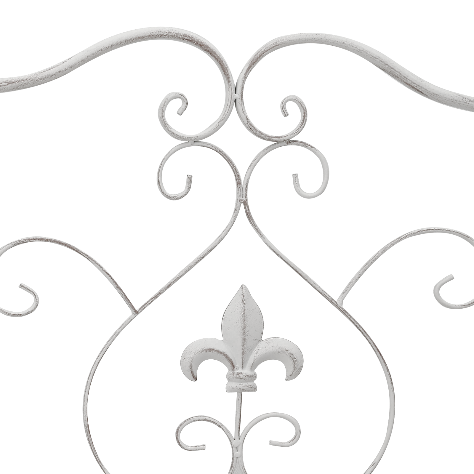 Bancă Alb Metal 104 x 54 x 93 cm Durabilă Bancă de exterior GartenMobel Dekor