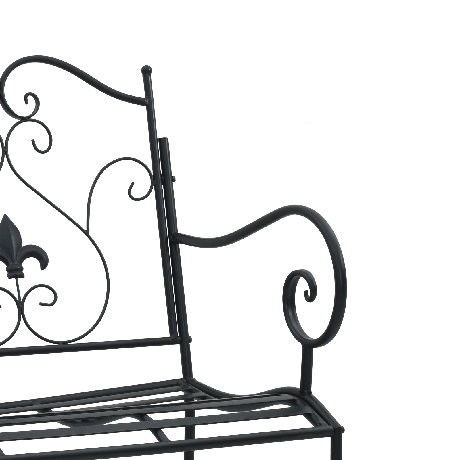 Bancă de Exterior Neagră Metal Standard Robustă GartenMobel Dekor