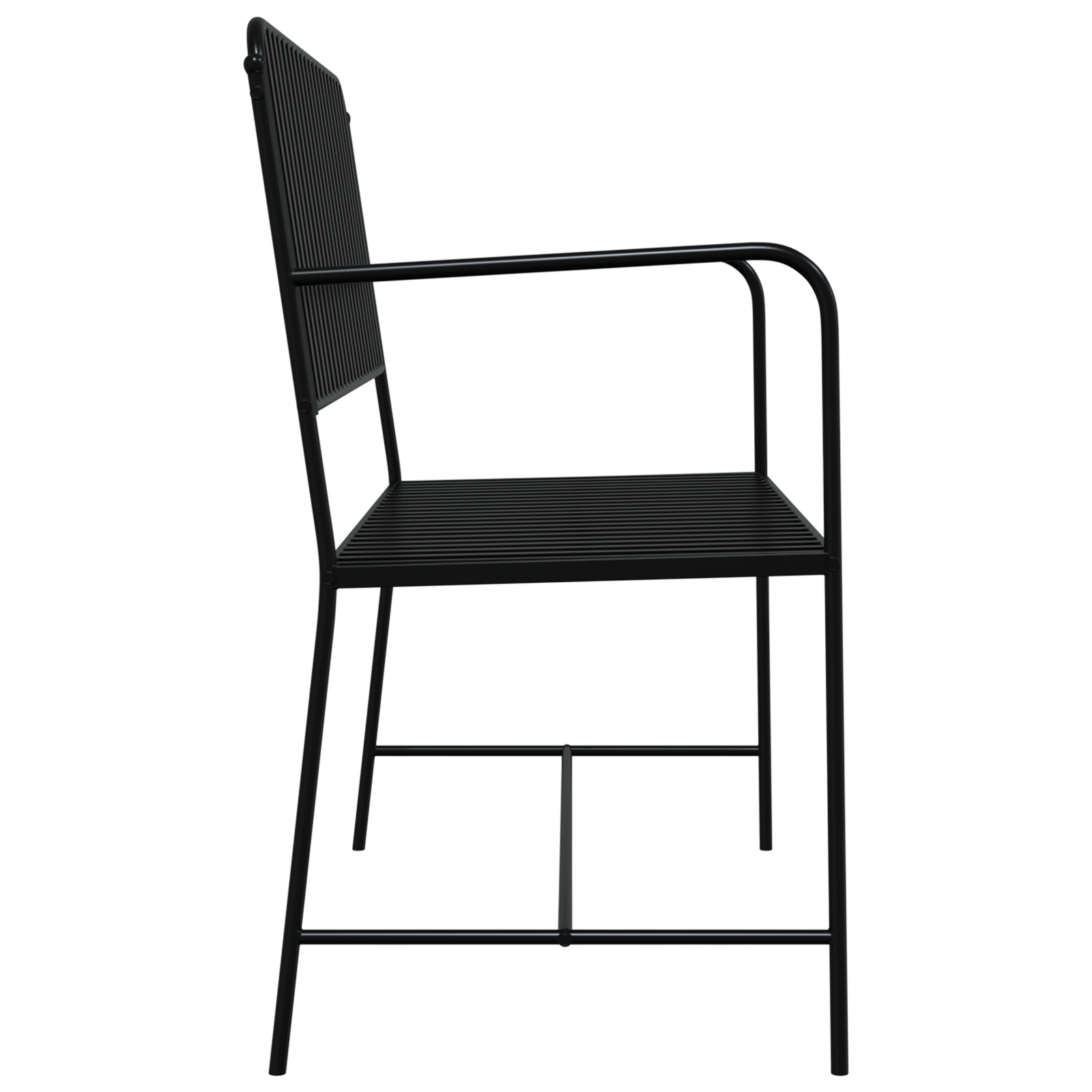 Bancă de exterior Neagră Metal Standard Durabilă GartenMobel Dekor