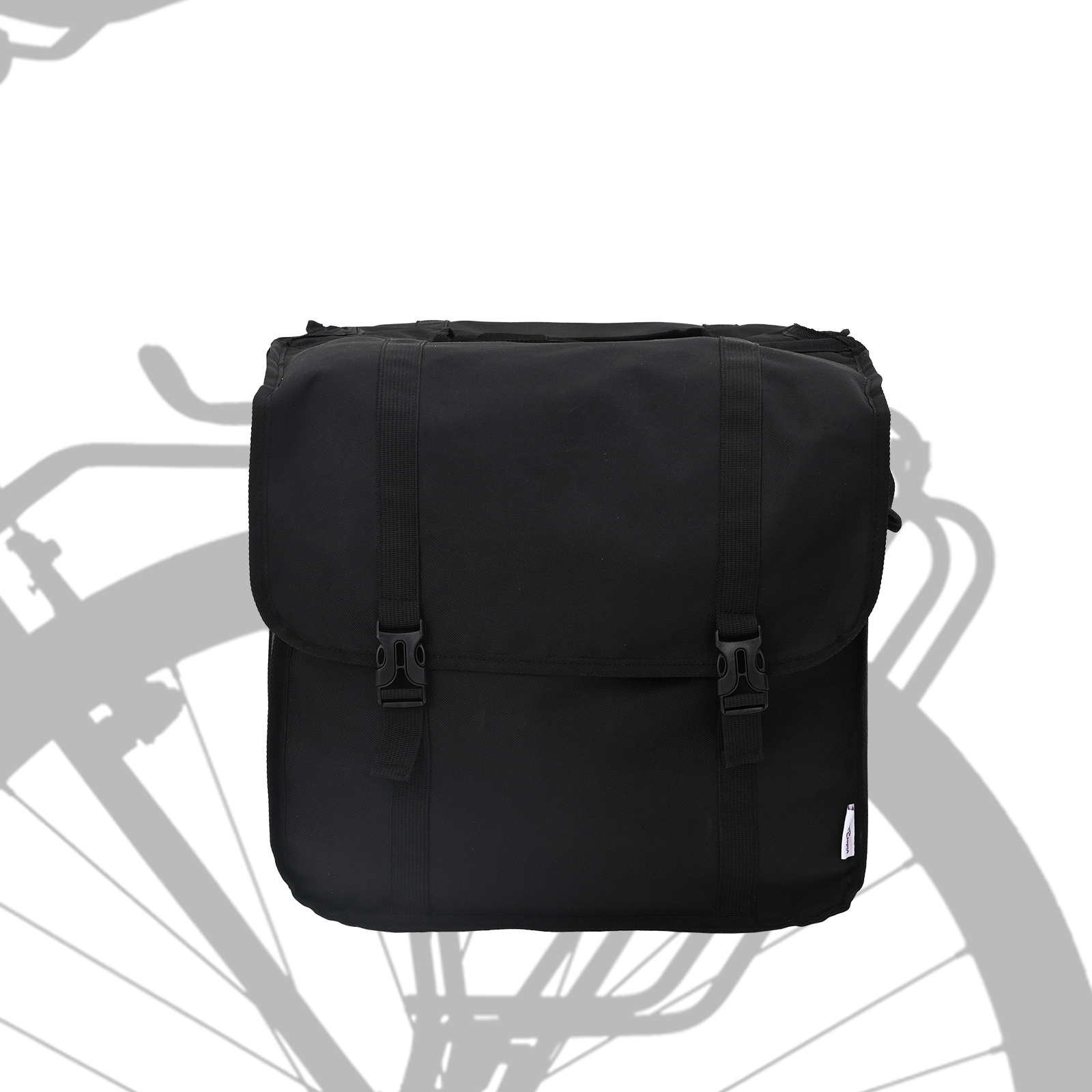 Geantă dublă de bicicletă 48 L Negru GartenMobel Dekor