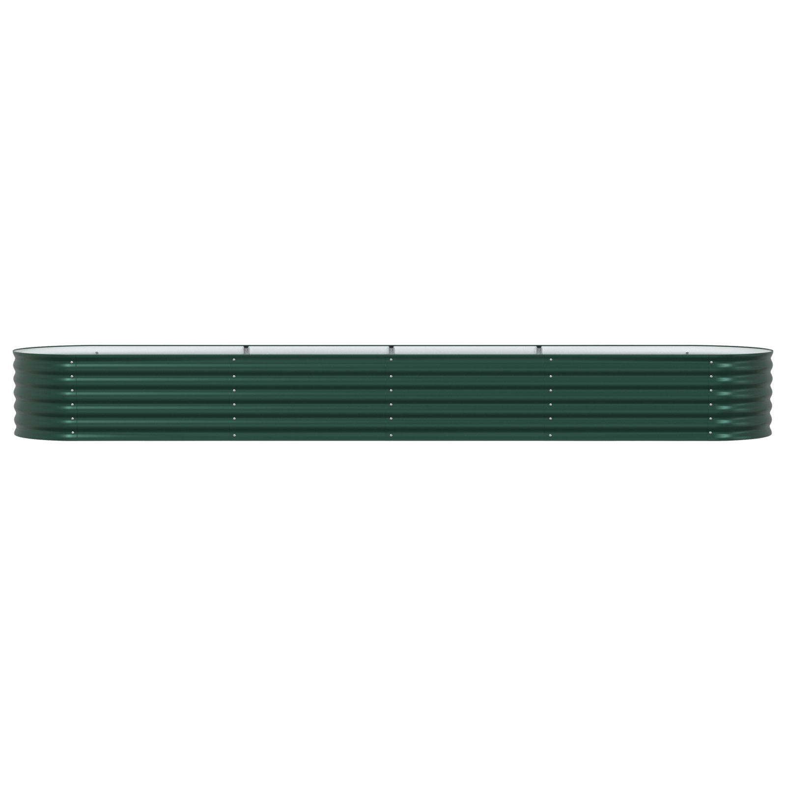 Grădină Rasă Pe Pat Verde 400x80x44 cm Oțel galvanizat GartenMobel Dekor