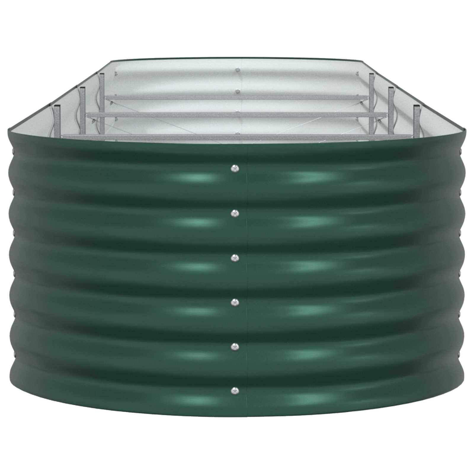 Grădină Rasă Pe Pat Verde 400x80x44 cm Oțel galvanizat GartenMobel Dekor