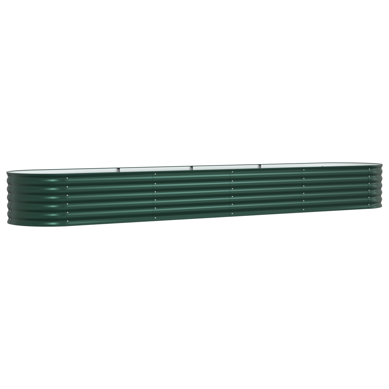 Grădină Rasă Pe Pat Verde 400x80x44 cm Oțel galvanizat GartenMobel Dekor