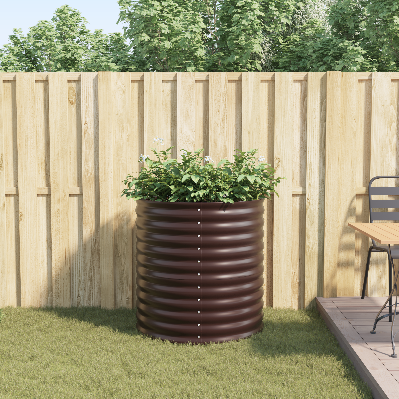 Grădină Răsad - Maro 80x80x81 cm Oțel galvanizat GartenMobel Dekor