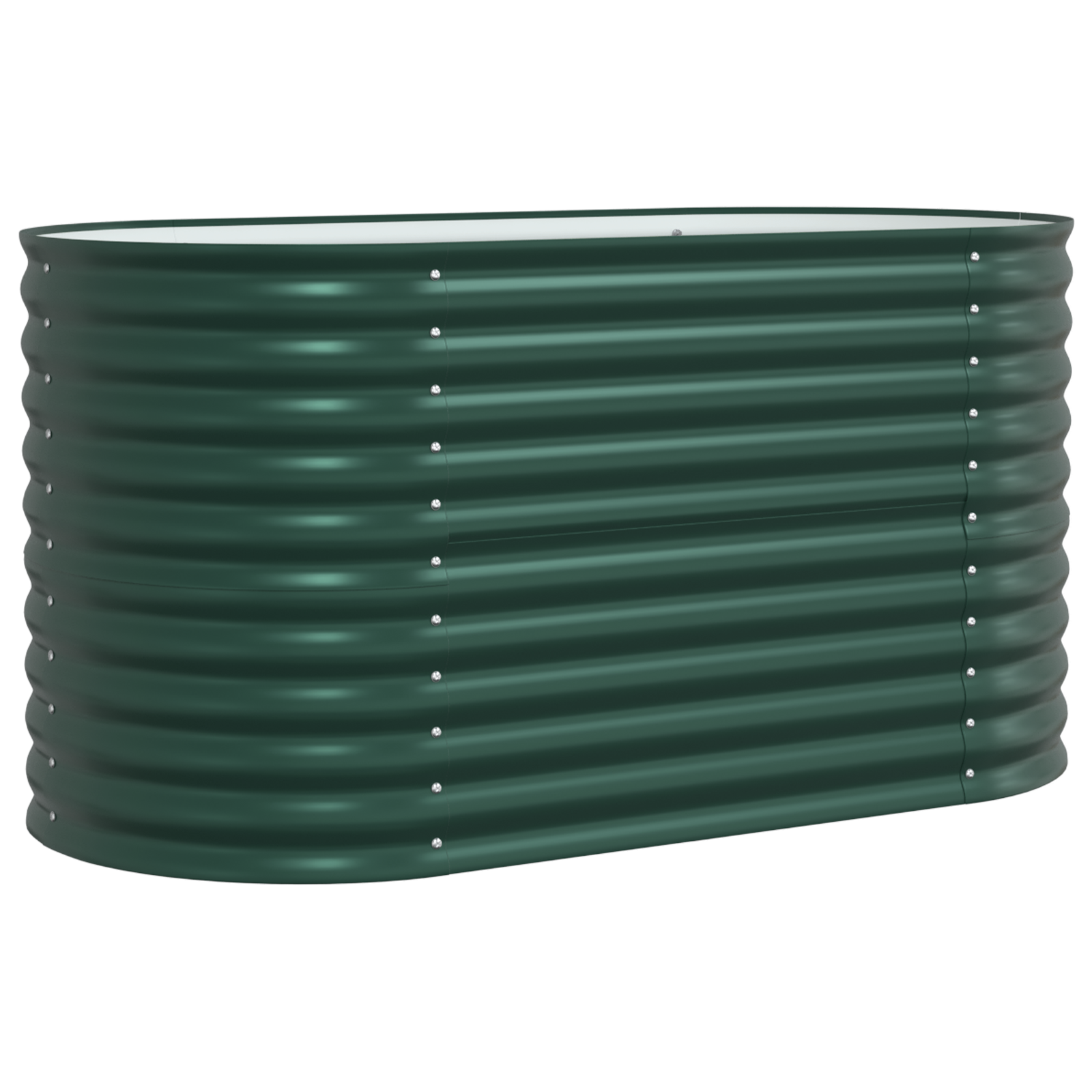 Pat Ridicat pentru Grădină Verde 160x80x81 cm din Oțel Galvanizat GartenMobel Dekor
