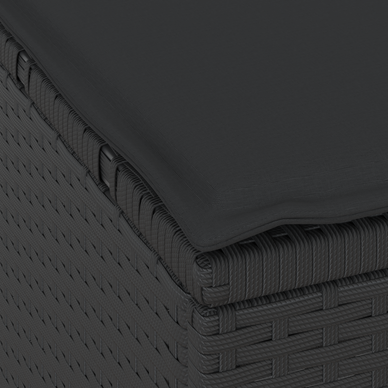 Set Masă Grădină 4 Piese cu Perne Negru Poliratan Acacia GartenMobel Dekor