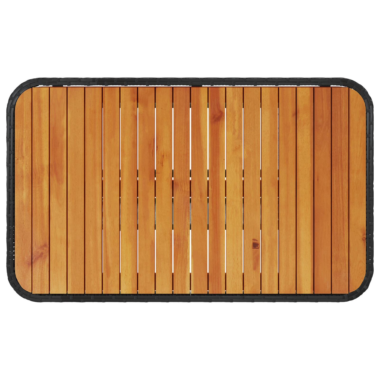 Set de Dining pentru Grădină cu 3 Piese cu Perne Negru Poliratan Acacia GartenMobel Dekor