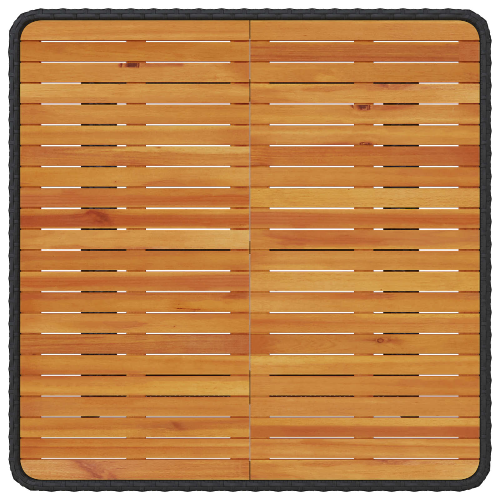 Set de Masă pentru Grădină cu Perne Negru Poliratan Acacia GartenMobel Dekor