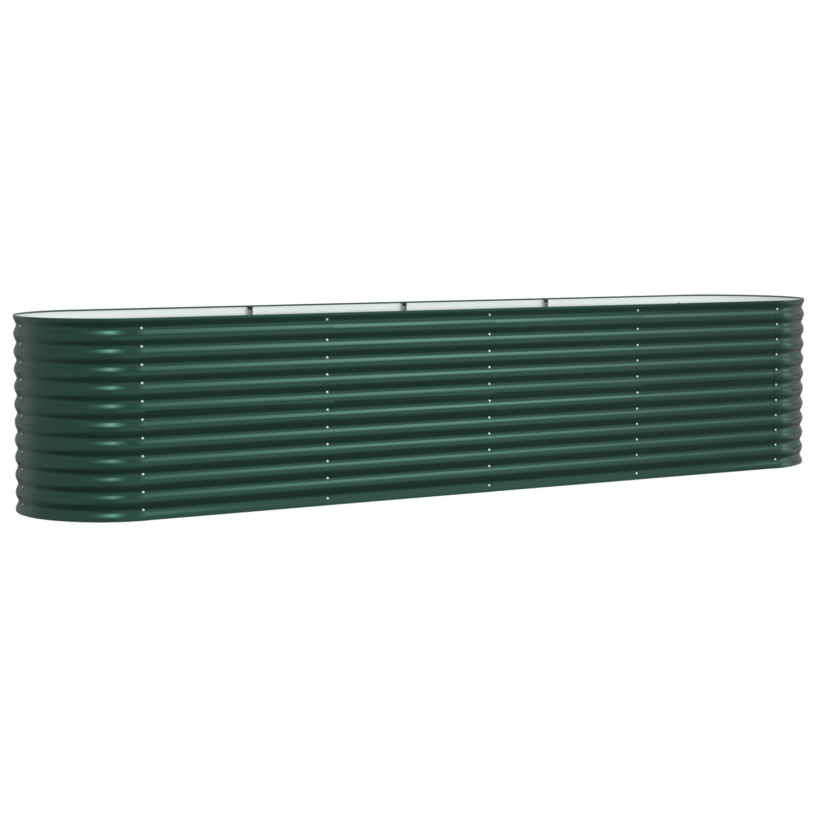 Pat ridicat pentru grădină , verde, 400x80x81 cm, din oțel galvanizat GartenMobel Dekor