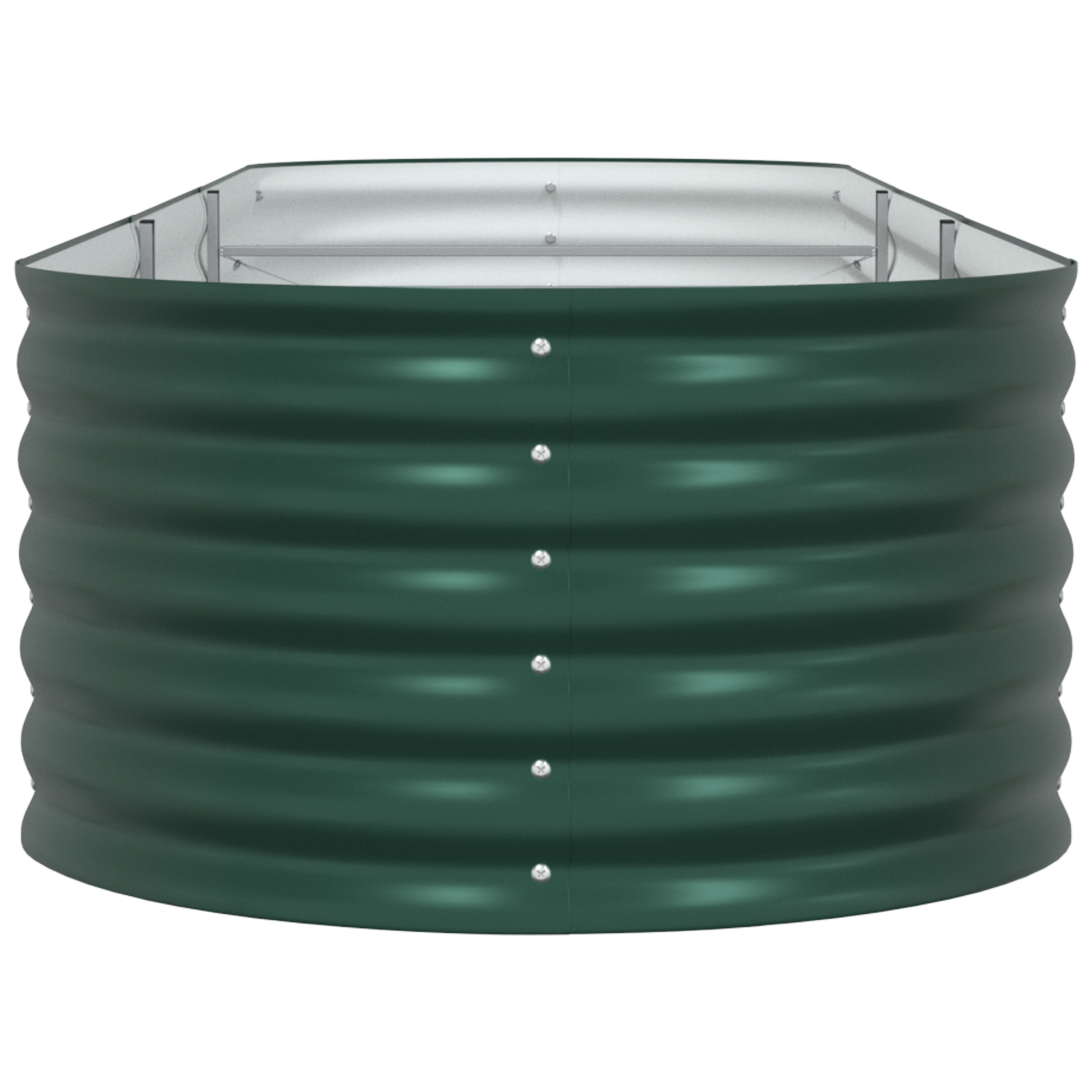 Pat ridicat pentru grădină verde 320x80x44 cm din oțel galvanizat GartenMobel Dekor
