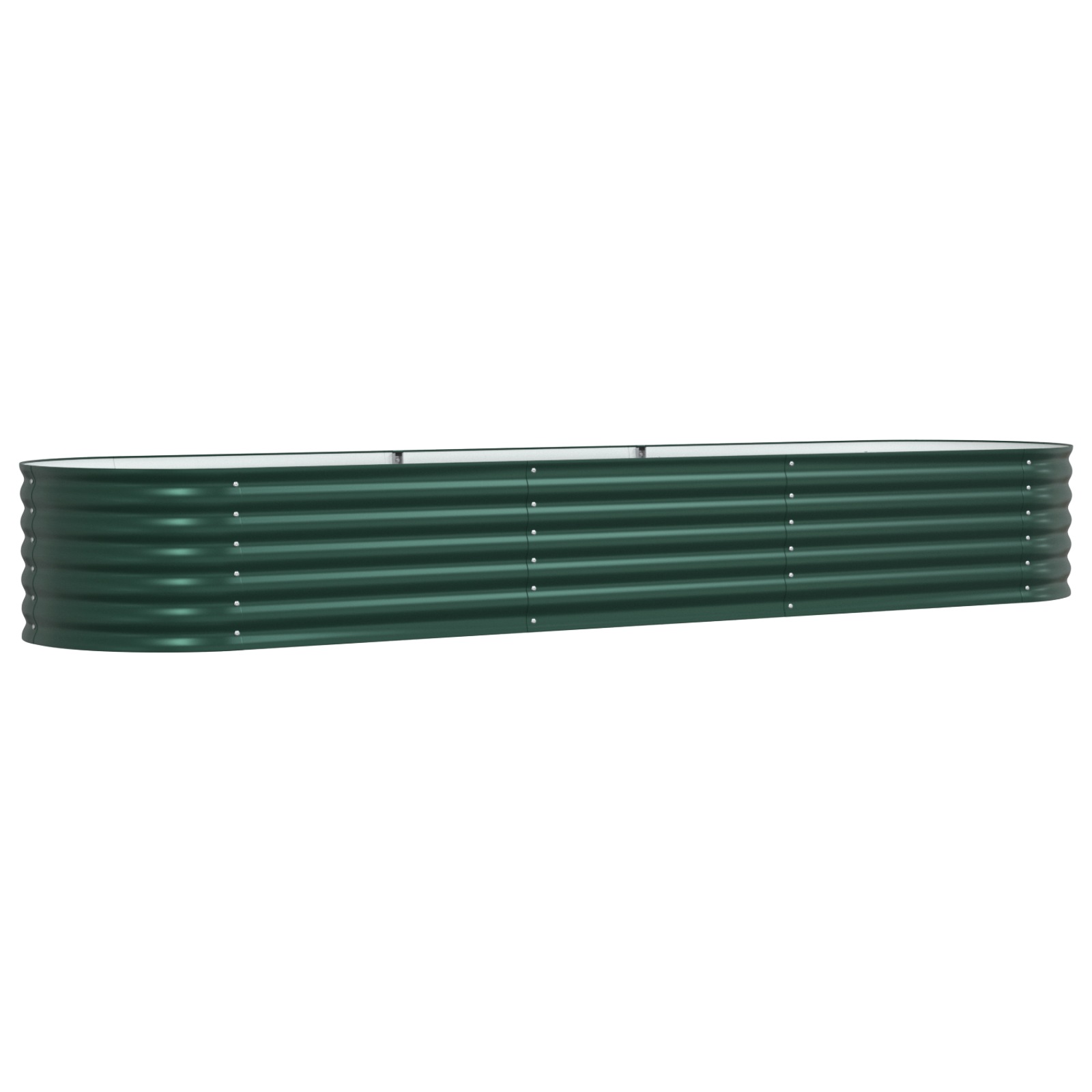 Pat ridicat pentru grădină verde 320x80x44 cm din oțel galvanizat GartenMobel Dekor
