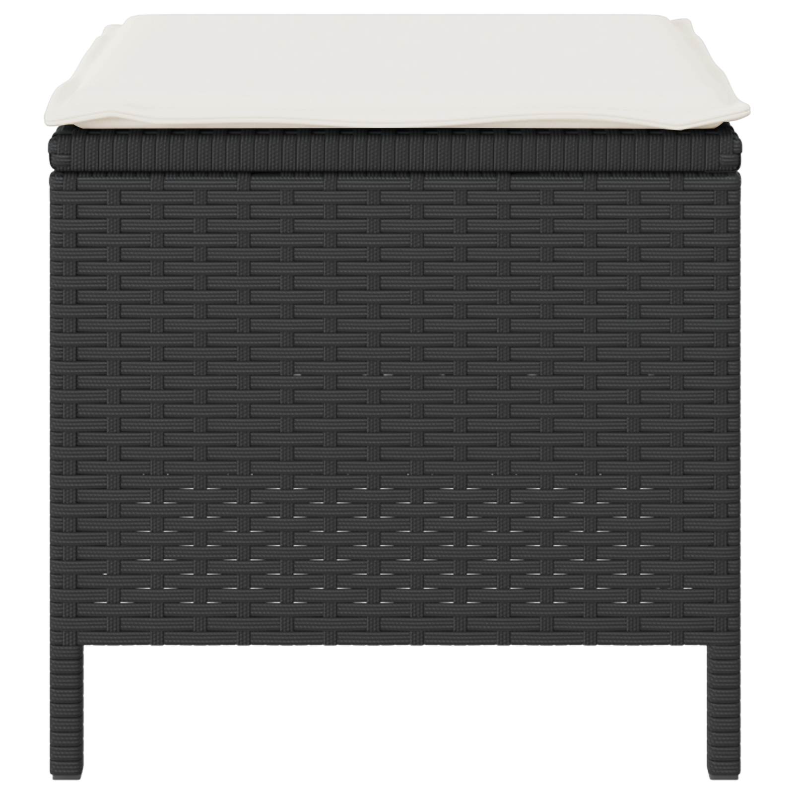 Set de masă de grădină format din 3 piese cu perne, rattan polițat, acacia neagră GartenMobel Dekor