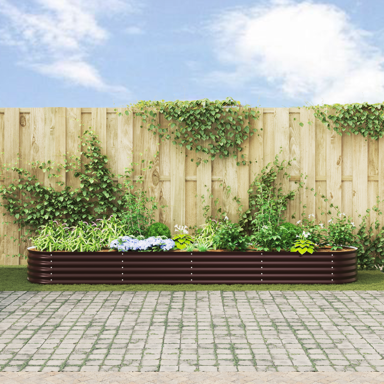 Grădină Jardinier Maro 400x80x44 cm Oțel galvanizat GartenMobel Dekor