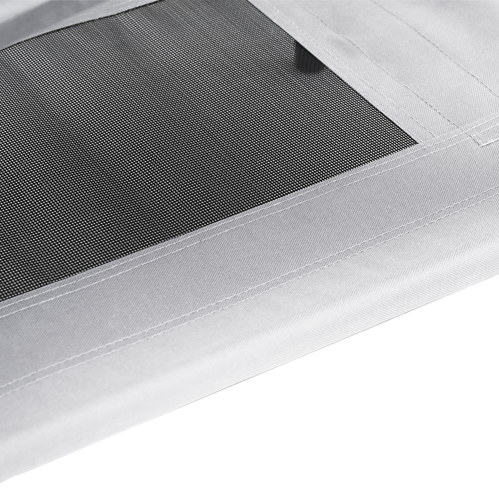 Pat pentru câini ridicat cu copertină Gri argintiu XL Oțel GartenMobel Dekor