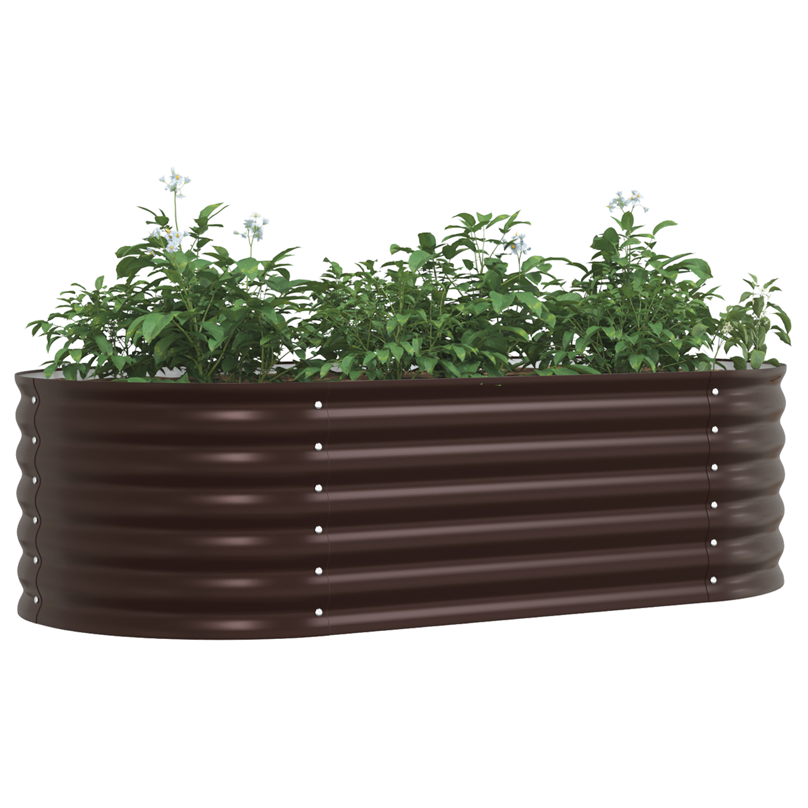 Răsad de grădină Brown 160x80x44 cm din oțel galvanizat GartenMobel Dekor
