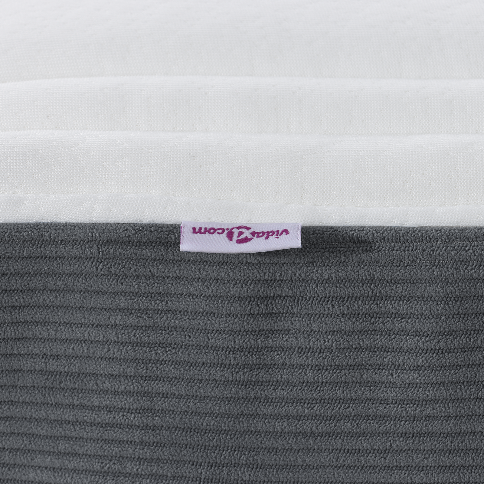 Saltea cu Arcuri Pocket Gri închis Medie 80x200x20 cm Material GartenMobel Dekor