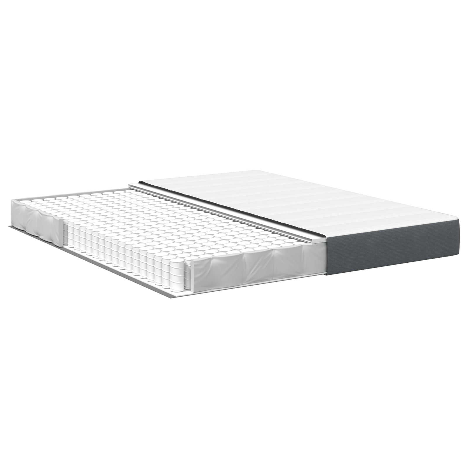 Saltea medie cu arcuri - Gri închis - 180x200x20 cm Țesătură GartenMobel Dekor