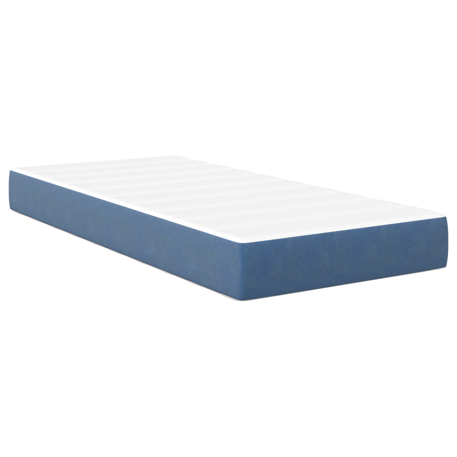 Saltea cu arcuri Pocket  Albastră Medie 90x190x20 cm Textil GartenMobel Dekor