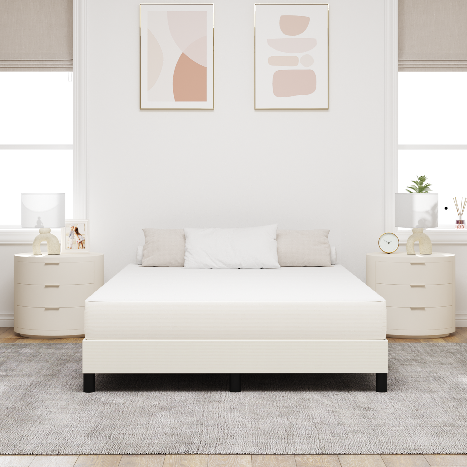 Saltea cu arcuri Pocket  Crem 140x200x20 cm GartenMobel Dekor