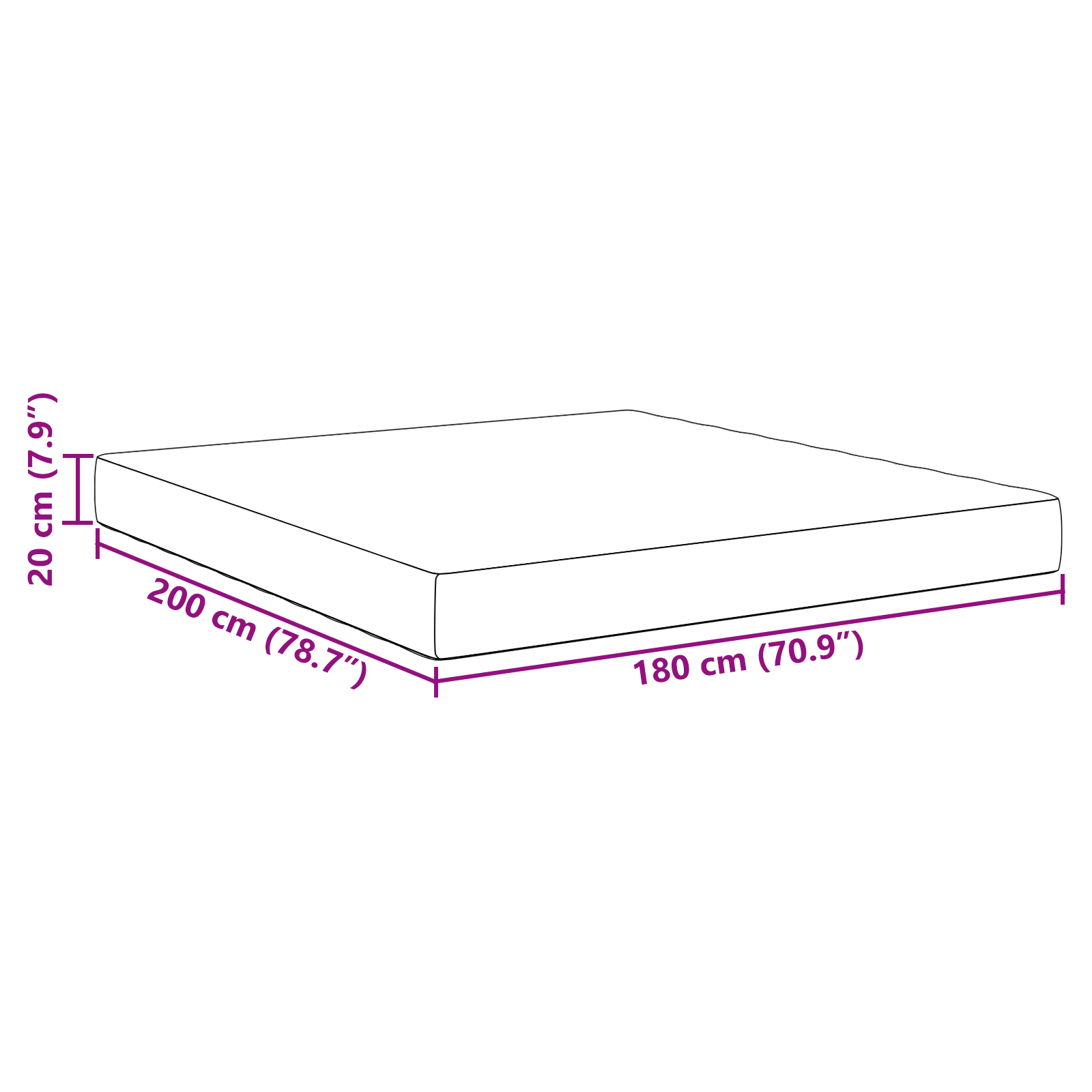 Saltea cu arcuri Pocket  Gri deschis Medie 180x200x20 cm Fabricată GartenMobel Dekor