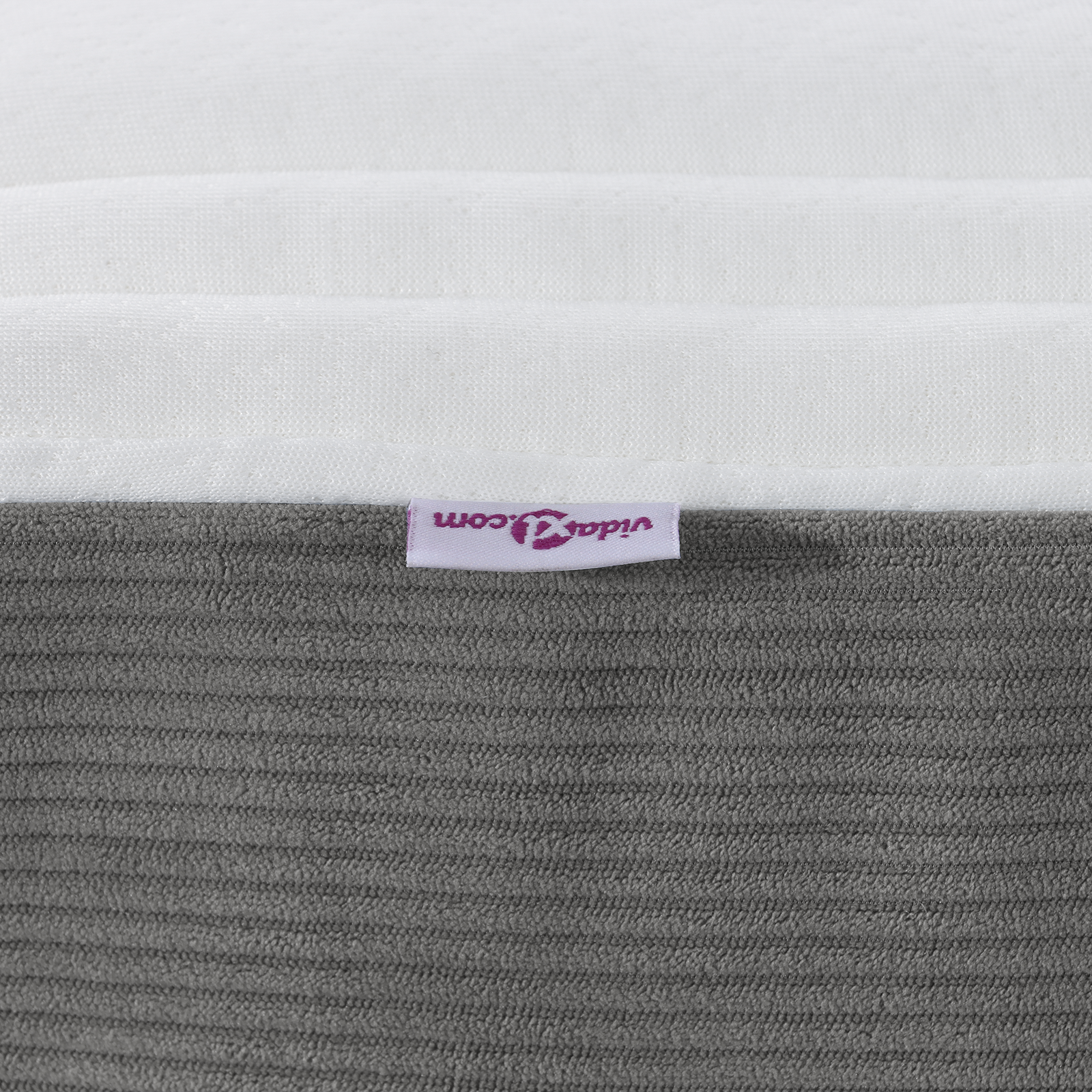 Saltea cu arcuri Pocket  Gri deschis Medie 90x200x20 cm Textil GartenMobel Dekor