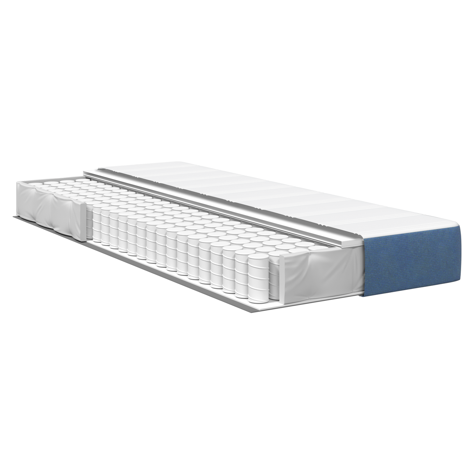 Saltea cu arcuri pocket  Albastru, medie, 100x200x20 cm, material GartenMobel Dekor