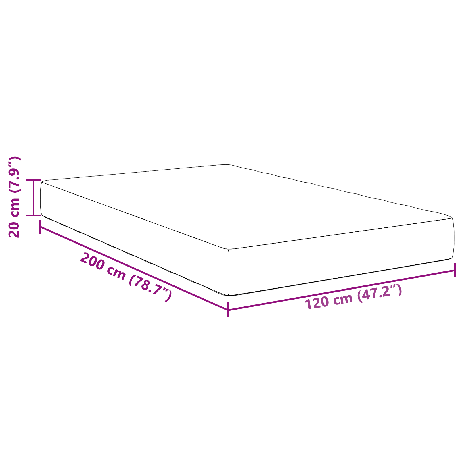 Saltea cu arcuri pocket  Gri deschis Medie 120x200x20 cm Țesătură GartenMobel Dekor