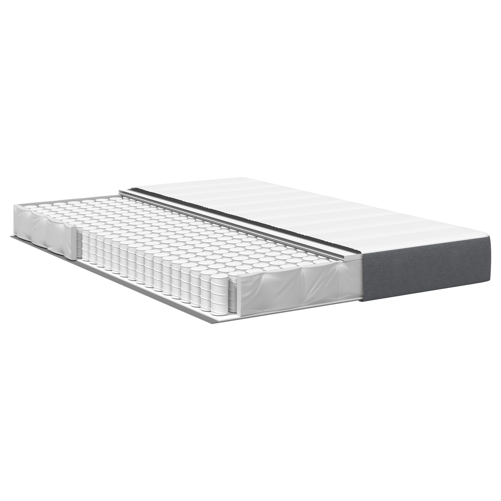Saltea cu arcuri pocket  Gri închis Medie 160x200x20 cm Material GartenMobel Dekor
