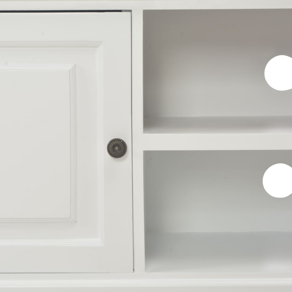 Comodă TV, alb, 90x30x40 cm, lemn GartenMobel Dekor