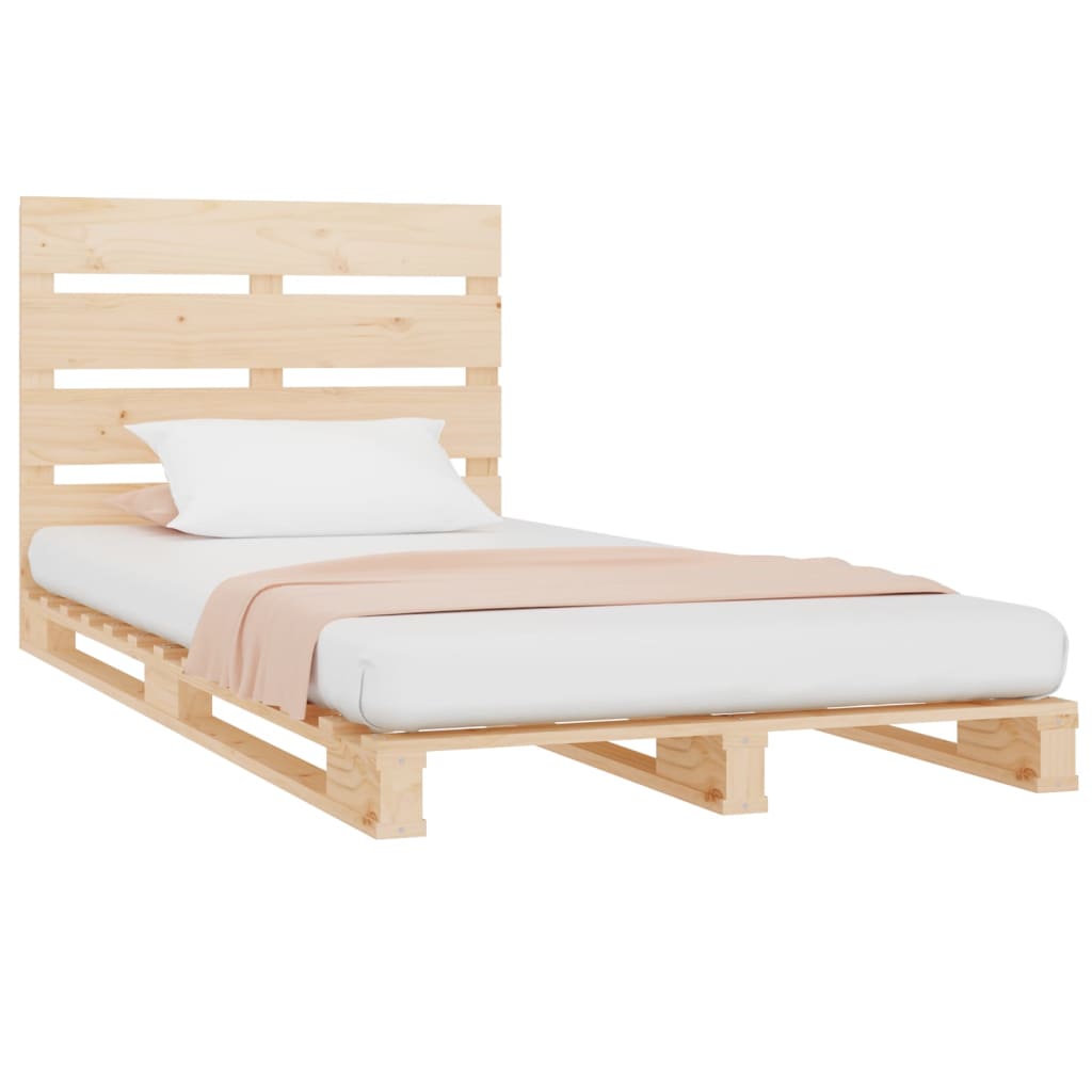 Cadru de pat fără saltea, 75x190 cm, lemn masiv de pin GartenMobel Dekor