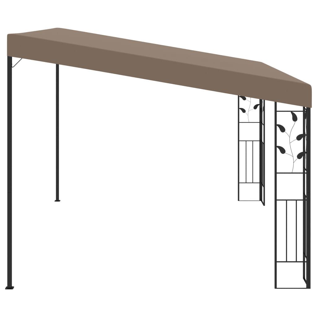 Pavilion montat de perete, gri taupe, 4 x 3 x 2,5 m GartenMobel Dekor