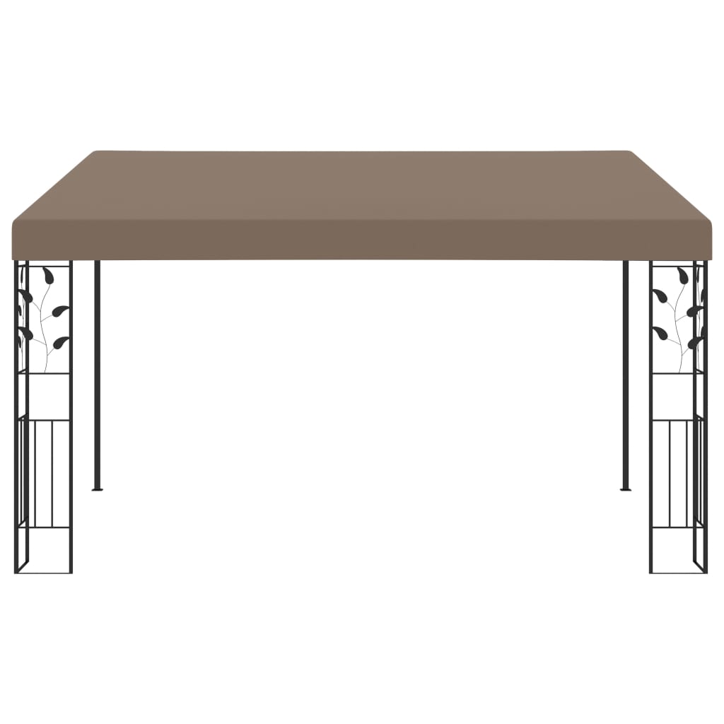 Pavilion montat de perete, gri taupe, 4 x 3 x 2,5 m GartenMobel Dekor